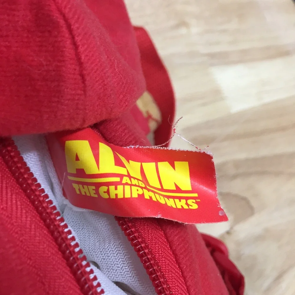 Alvin and the Chipmunks Alvin Plush Backpack Red Hoodie Adjustable Straps 16in